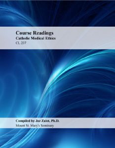 Cover Course Readings: Catholic Medical Ethics