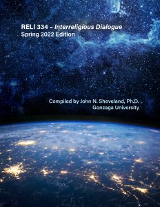 Cover RELI 334 – Interreligious Dialogue – Spring 2022 Edition